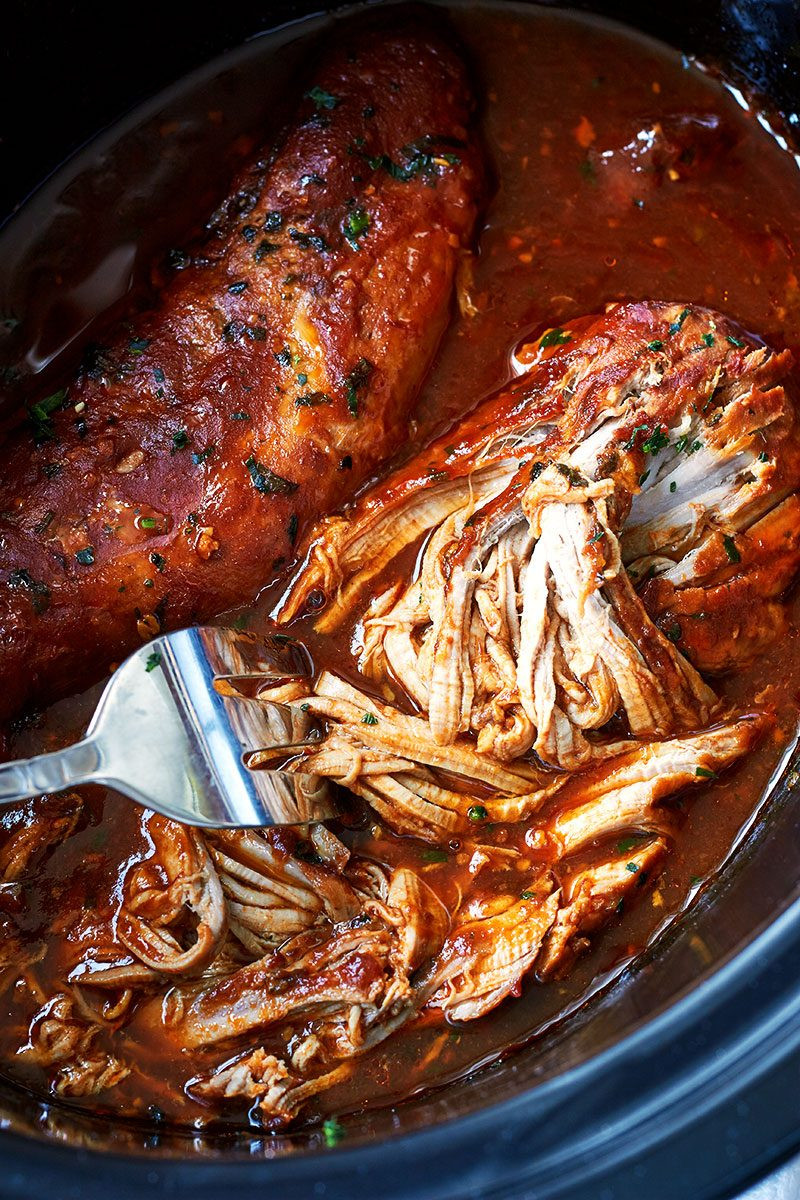 Slow Cook Pork Loin In Oven
 Slow Cooker Honey Garlic BBQ Pork Tenderloin — Eatwell101