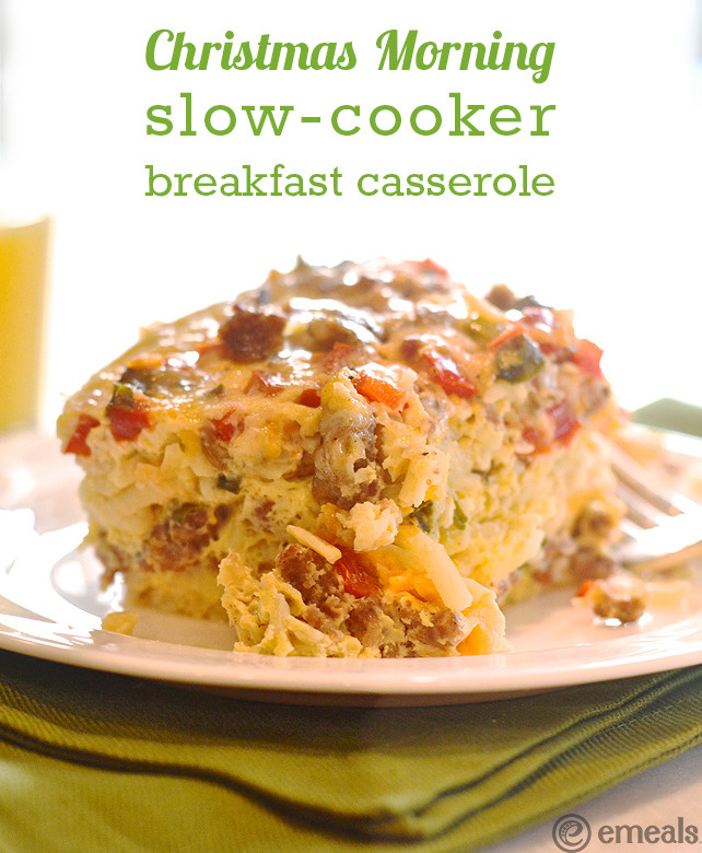 Slow Cooker Breakfast Casseroles
 Christmas Morning Slow Cooker Breakfast Casserole