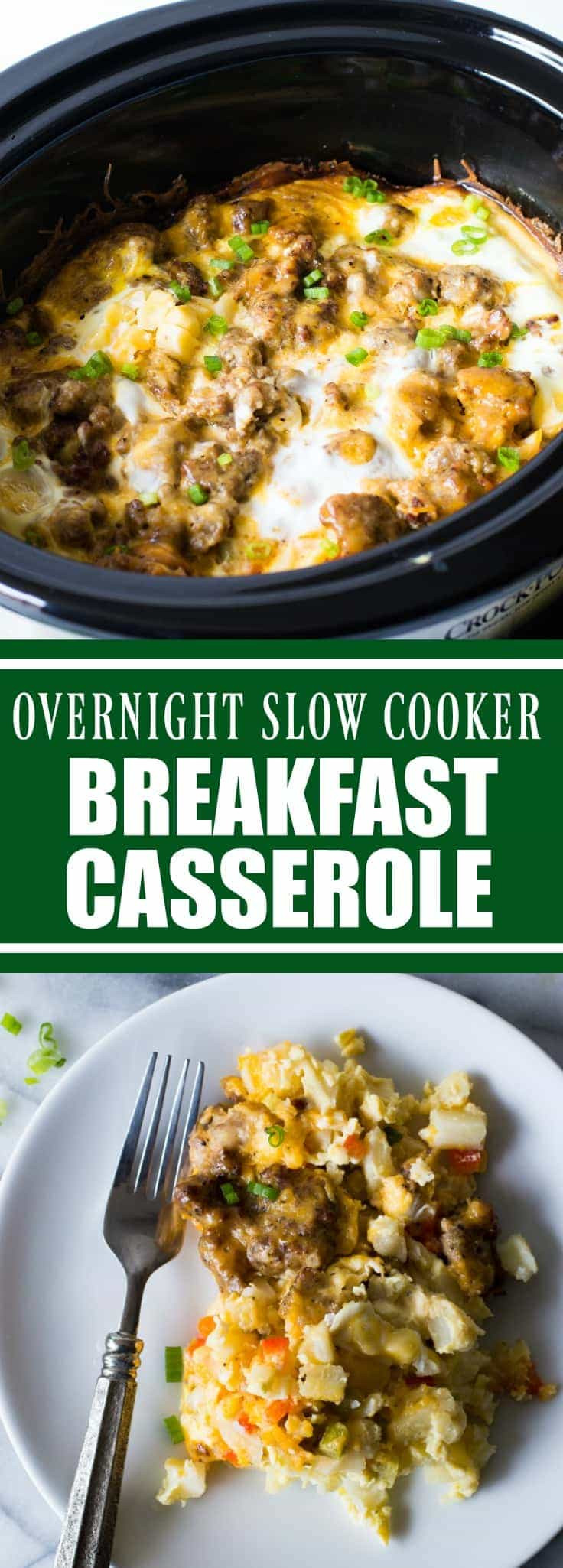 Slow Cooker Breakfast Casseroles
 Slow Cooker Overnight Breakfast Casserole House of Yumm