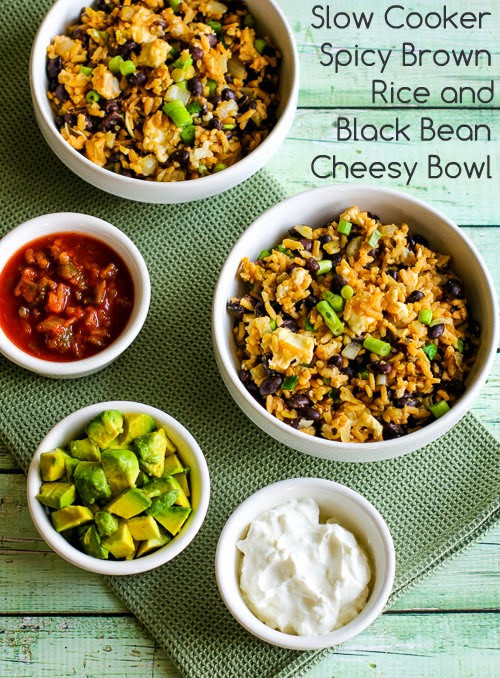 Slow Cooker Brown Rice
 Slow Cooker Spicy Brown Rice and Black Bean Cheesy Bowl