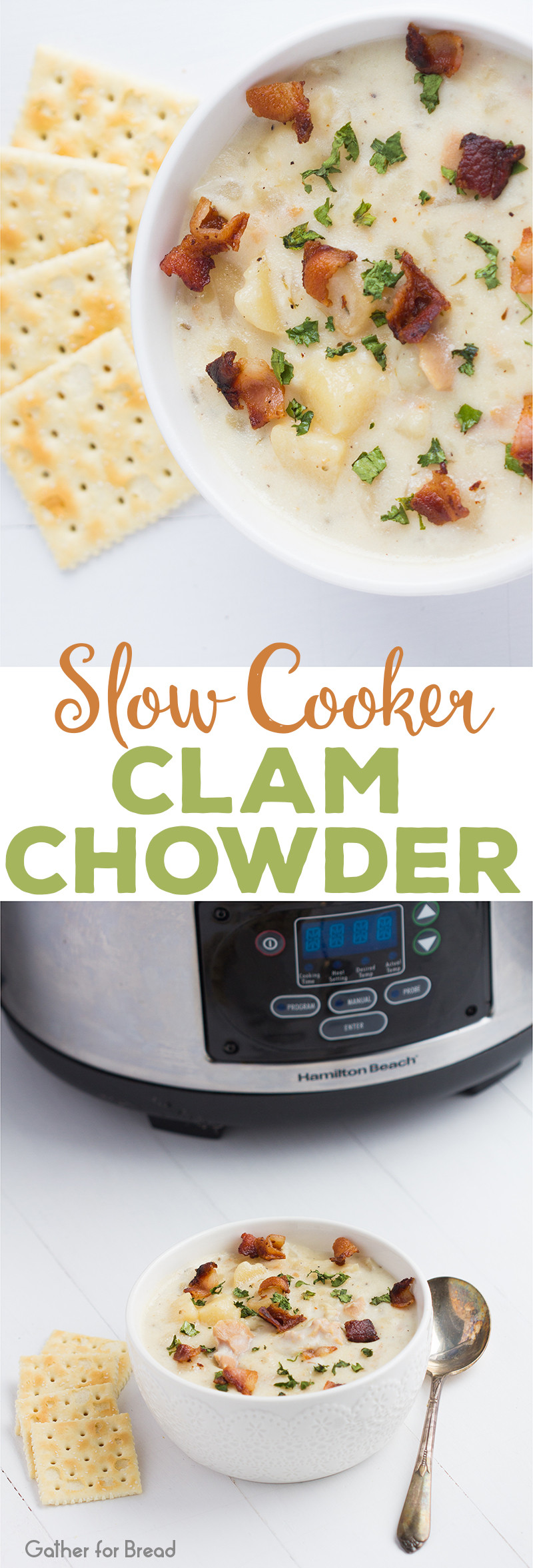 Slow Cooker Clam Chowder
 Slow Cooker Clam Chowder Gather for Bread