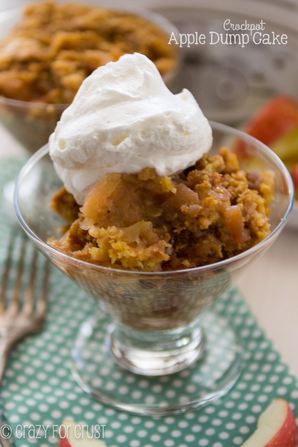 Slow Cooker Desserts Using Cake Mixes
 Crockpot Apple Dump Cake Crazy for Crust