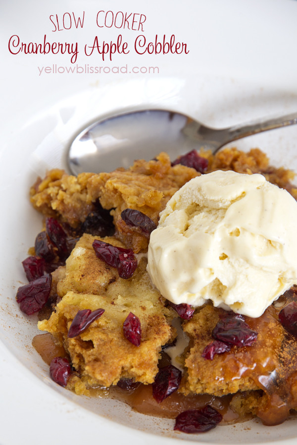 Slow Cooker Desserts Using Cake Mixes
 Slow Cooker Cranberry Apple Cobbler Yellow Bliss Road