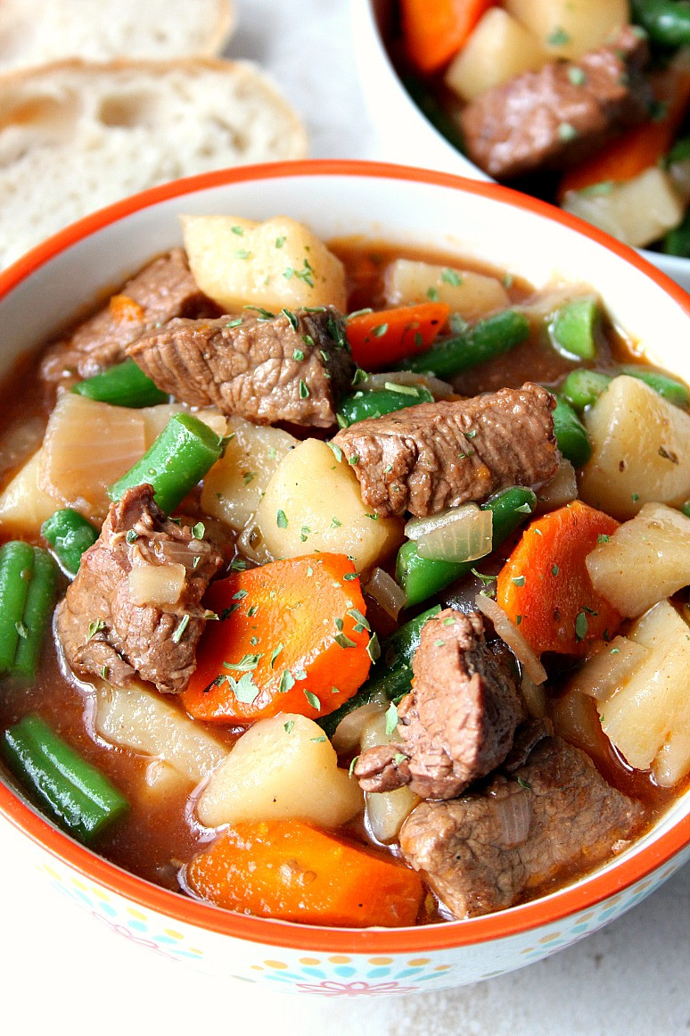 Slow Cooker Lamb Stew
 Slow Cooker Beef Stew Recipe Crunchy Creamy Sweet