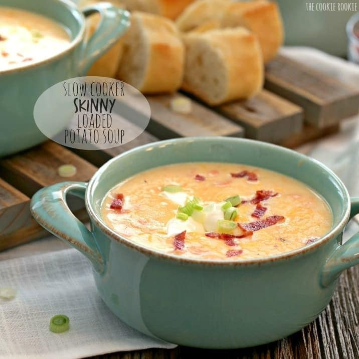 Slow Cooker Loaded Potato Soup
 Slow Cooker Skinny Loaded Potato Soup