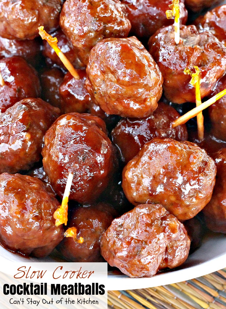 Slow Cooker Meatball Appetizer
 Slow Cooker Cocktail Meatballs Can t Stay Out of the Kitchen