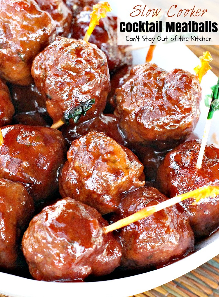 Slow Cooker Meatball Appetizer
 Slow Cooker Cocktail Meatballs Can t Stay Out of the Kitchen