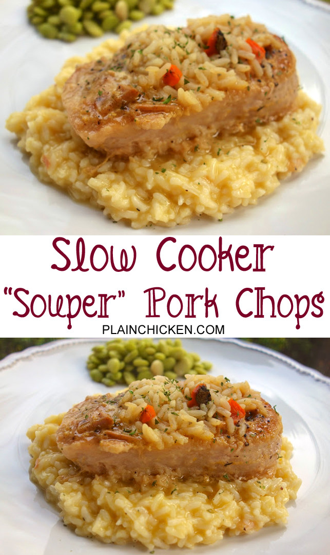 Slow Cooker Pork Chops And Rice
 Souper Pork Chops Slow Cooker Plain Chicken