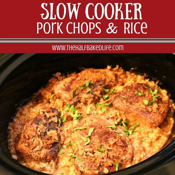 Slow Cooker Pork Chops And Rice
 Slow cooker pork Pork chops and Pork on Pinterest