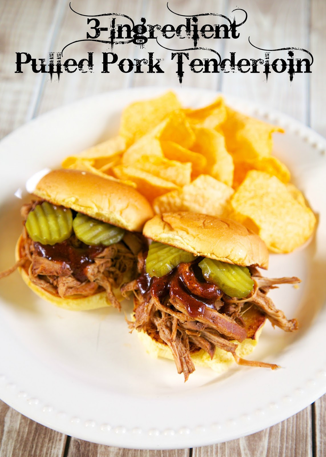 Slow Cooker Pulled Pork Tenderloin
 3 Ingre nt Pulled Pork Tenderloin Slow Cooker Plain