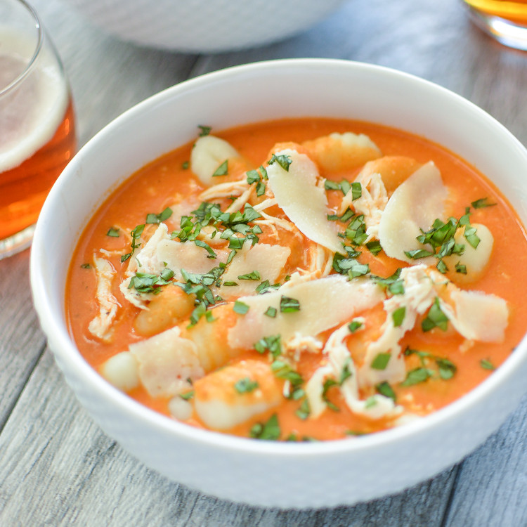 Slow Cooker Tomato Soup
 Slow Cooker Parmesan and Tomato Soup with Gnocchi and Chicken