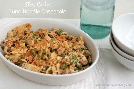 Slow Cooker Tuna Casserole
 Noodle casserole Lighter and Tuna noodle on Pinterest