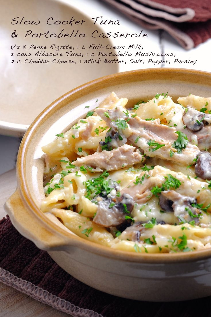 Slow Cooker Tuna Casserole
 Slow Cooker Tuna and Portobello Casserole