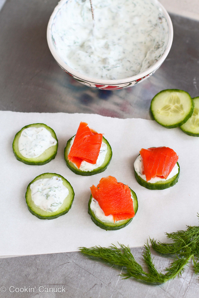 Smoked Salmon Appetizer With Cucumber
 Smoked Salmon & Cucumber Appetizer Recipe w Caper Yogurt