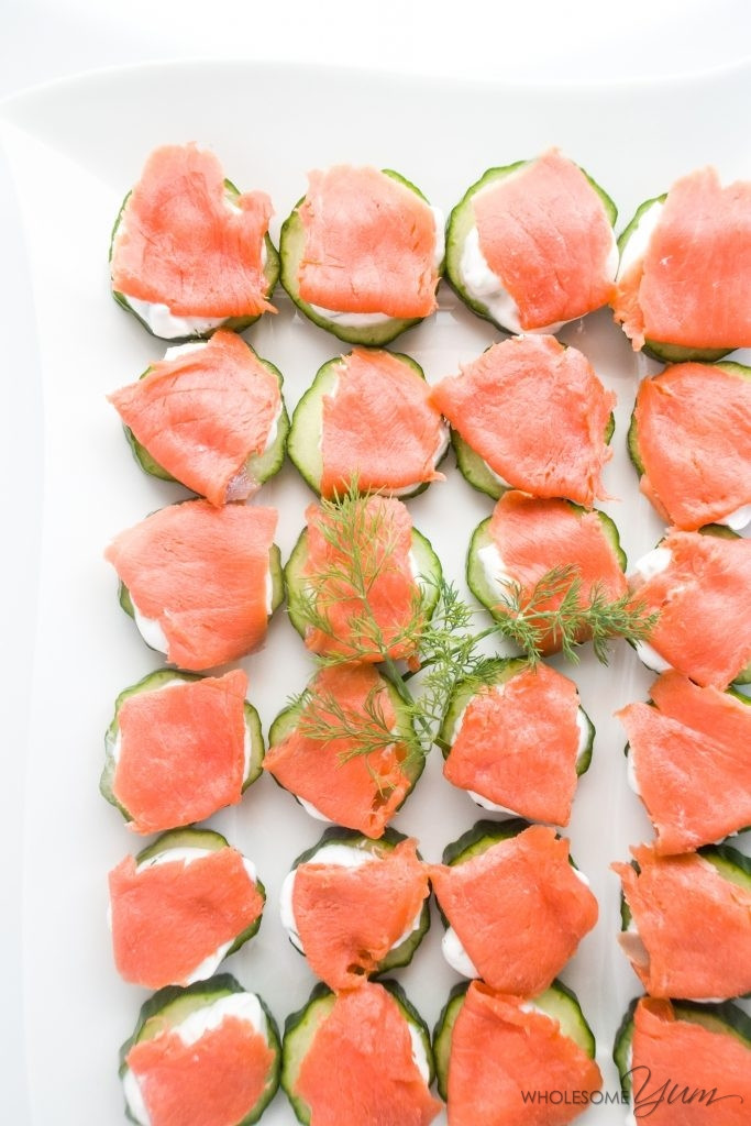 Smoked Salmon Appetizer With Cucumber
 Smoked Salmon Platter Cucumber Bites Low Carb Gluten free