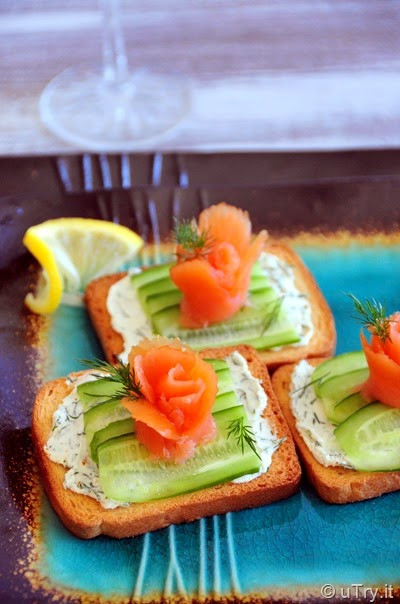Smoked Salmon Appetizer With Cucumber
 uTry Smoked Salmon Blossom Appetizer with Cucumber and