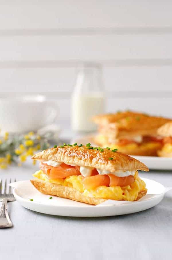 Smoked Salmon Breakfast
 Smoked Salmon and Egg Breakfast Mille feuille