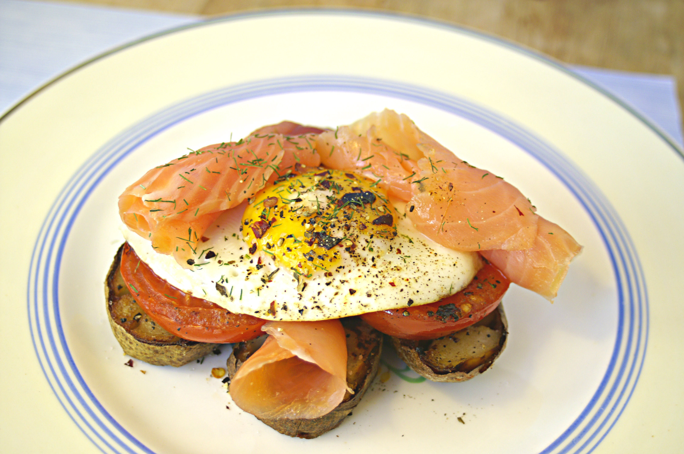 Smoked Salmon Breakfast
 Gluten Free Breakfast Eggs & Smoked Salmon