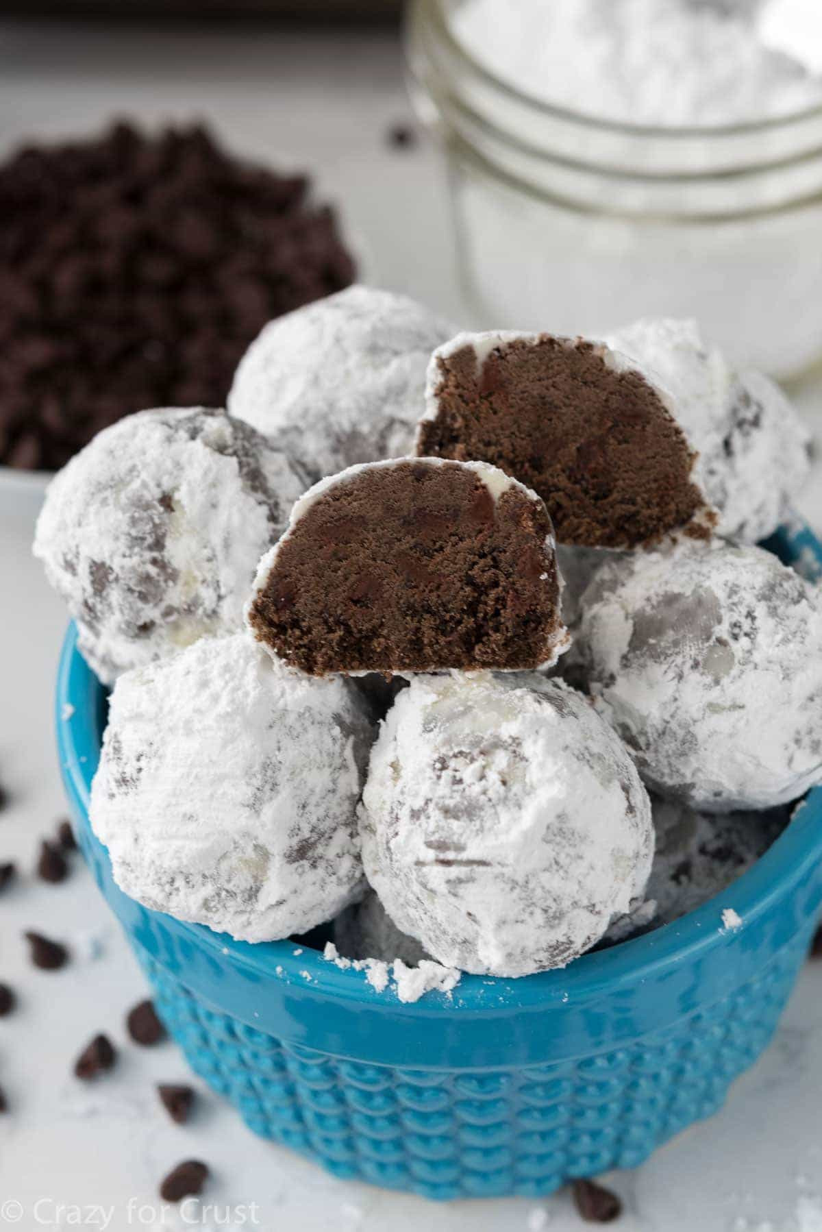 Snowball Cookies Recipe
 Double Chocolate Snowball Cookies Crazy for Crust