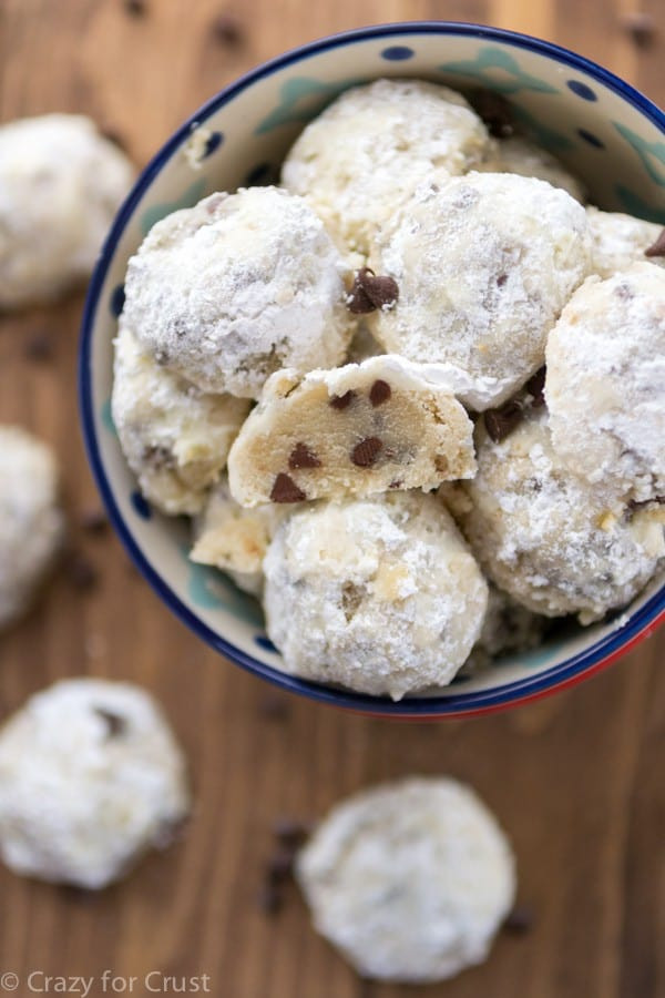 Snowball Cookies Recipe
 Chocolate Chip Snowball Cookies Crazy for Crust