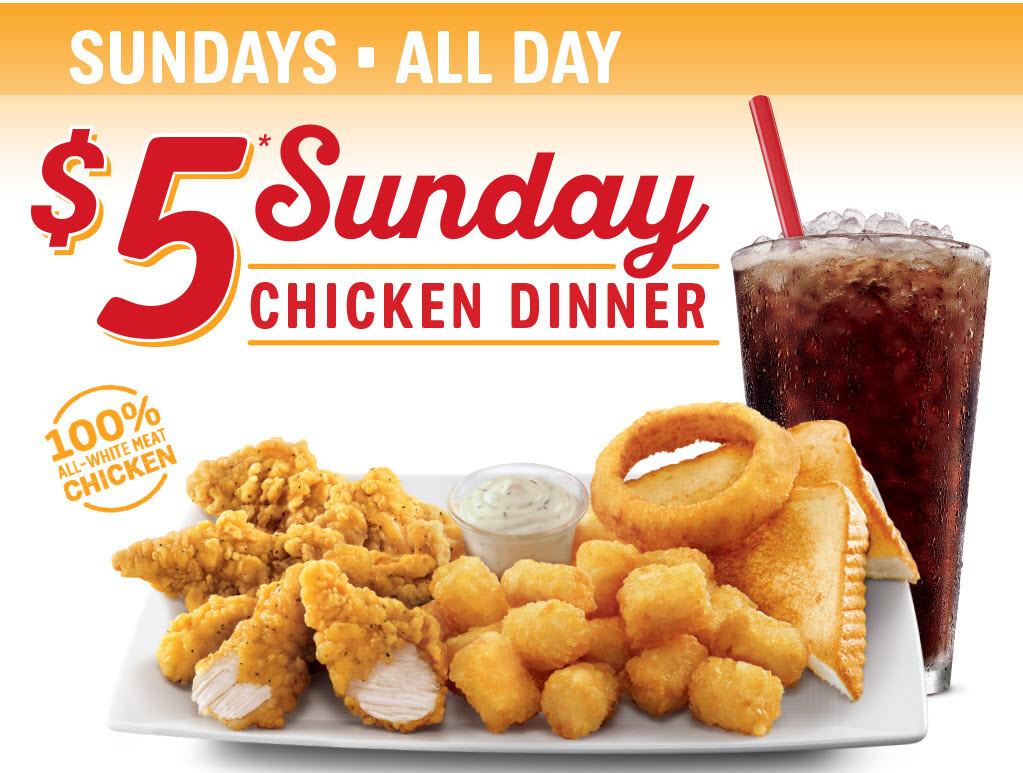 Sonic Sunday Chicken Dinner
 sunday chicken dinner