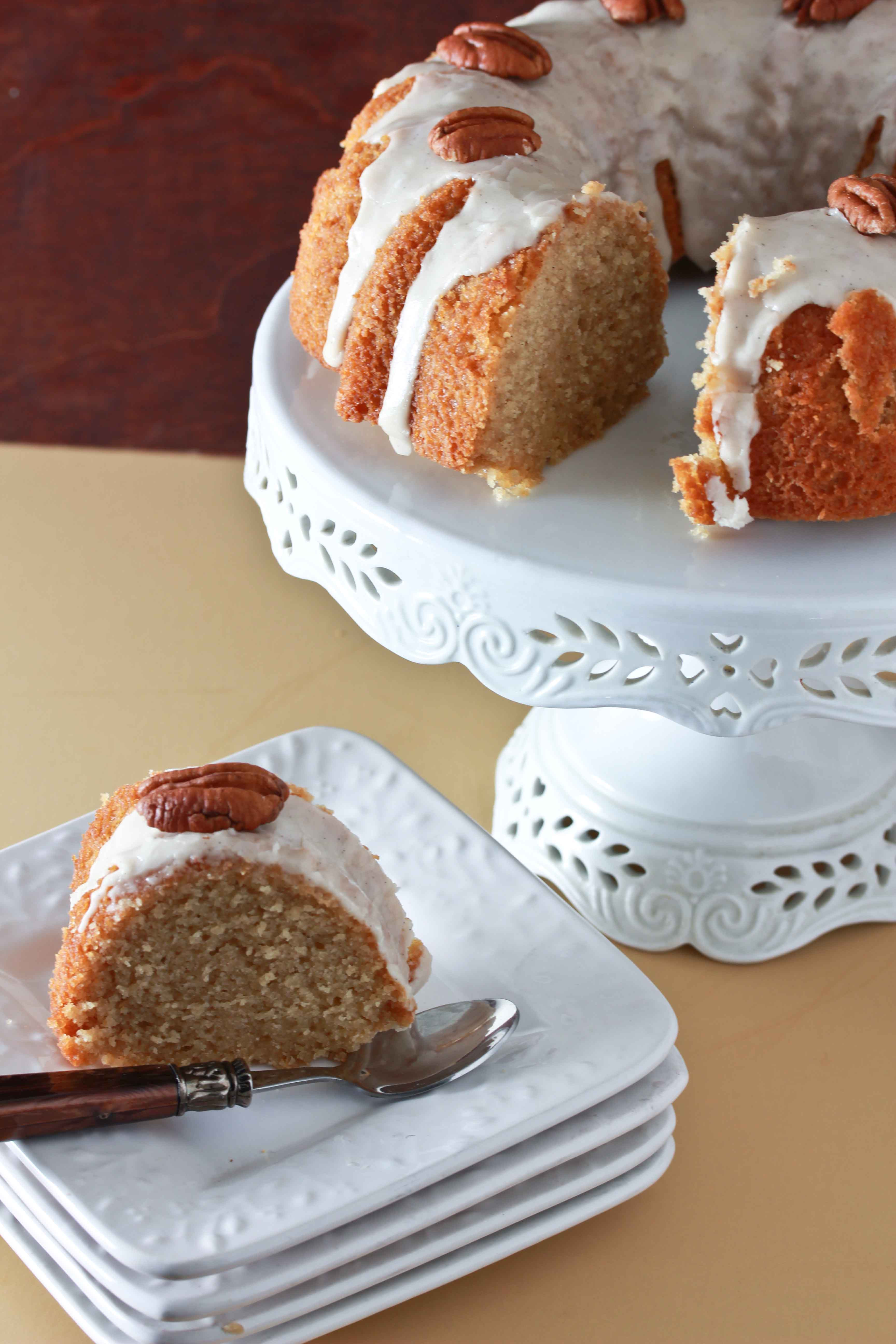 Sour Cream Bundt Cake
 Maple Sour Cream Bundt Cake with Vanilla Bean Bourbon