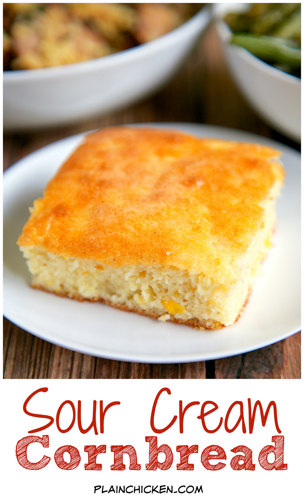 Sour Cream Cornbread
 Sour Cream Cornbread Recipe only 5 ingre nts Ready in