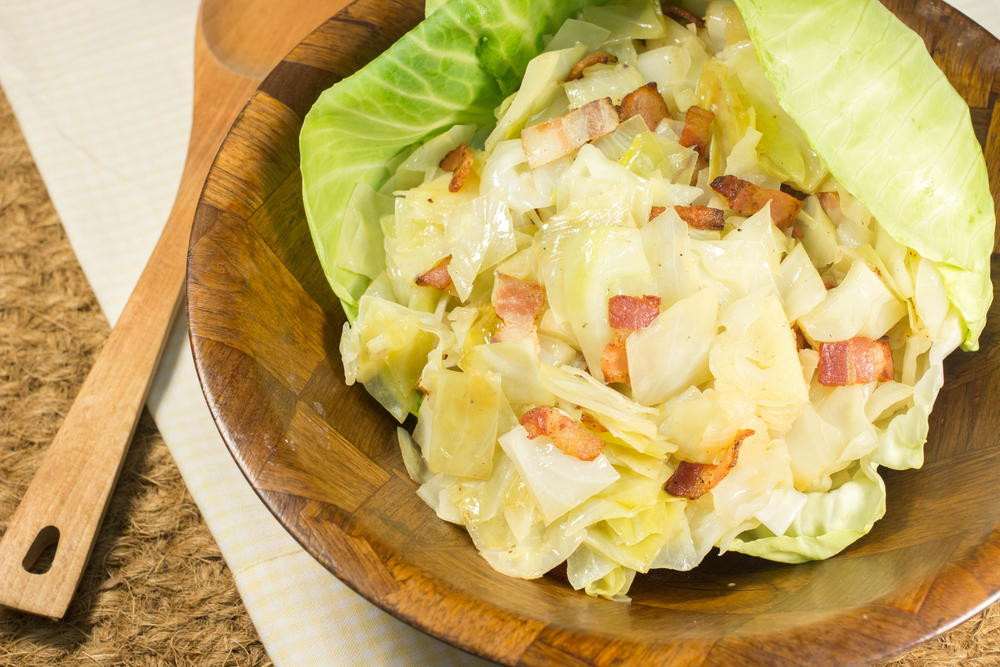 Southern Bacon Fried Cabbage
 Southern Fried Cabbage with Bacon