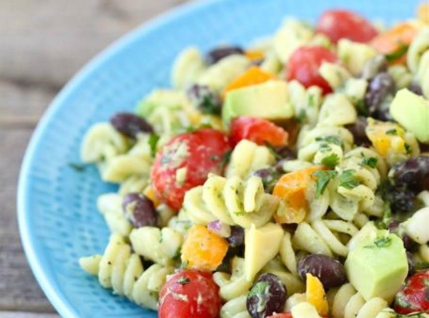 Southwest Pasta Salad
 Southwestern Pasta Salad with Creamy Avocado Dressing