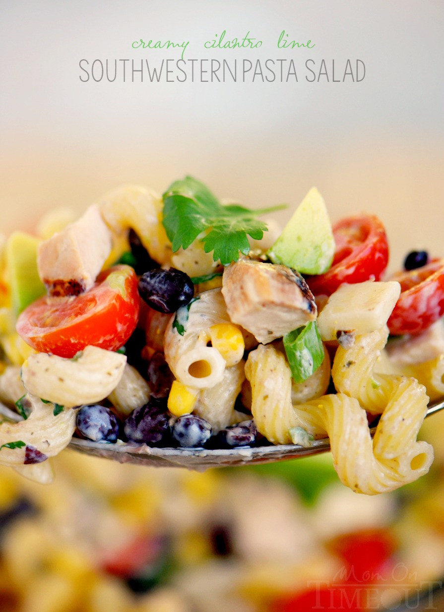 Southwest Pasta Salad
 Creamy Cilantro Lime Southwestern Pasta Salad Mom Timeout