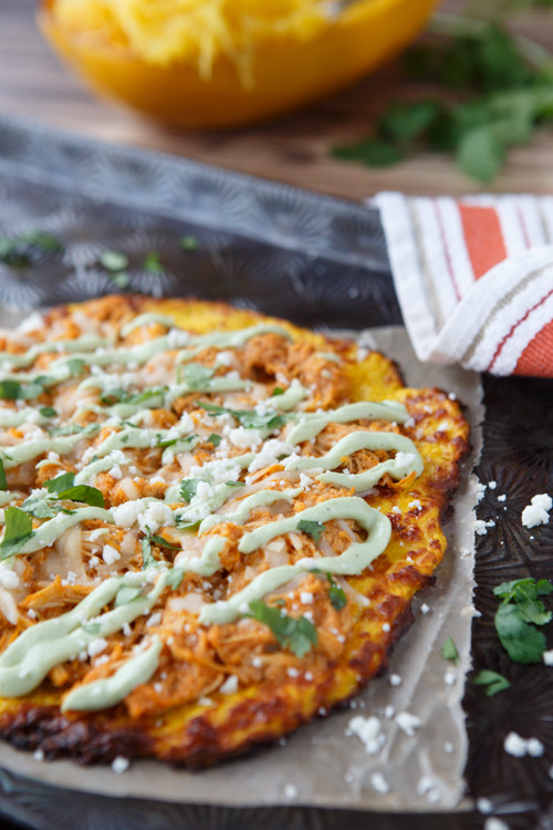 Spaghetti Squash Pizza Crust
 Gluten Free Skinny Buffalo Chicken Spaghetti Squash Pizza