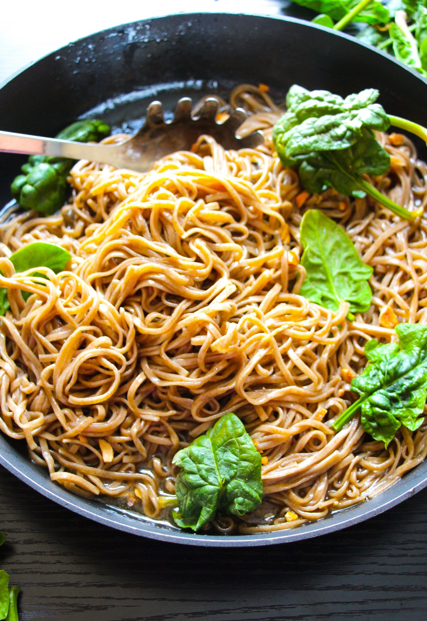 Spicy Thai Noodles
 20 Minute Sticky Basil Thai Noodles Layers of Happiness