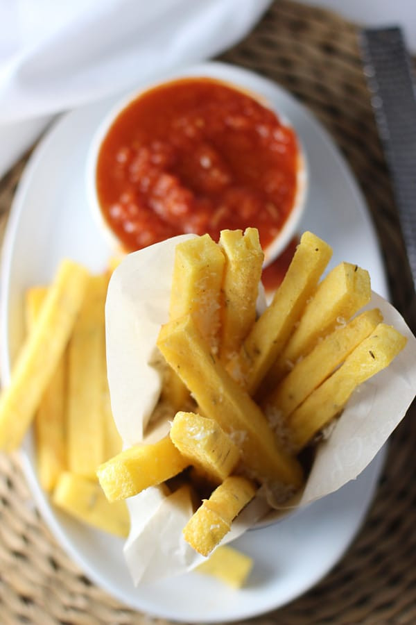 Spicy Tomato Sauce
 Crispy Baked Polenta Fries with Spicy Tomato Dipping Sauce