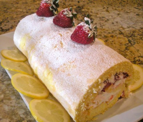Sponge Cake Rolls
 Passover Sponge Cake Roll With Strawberries And