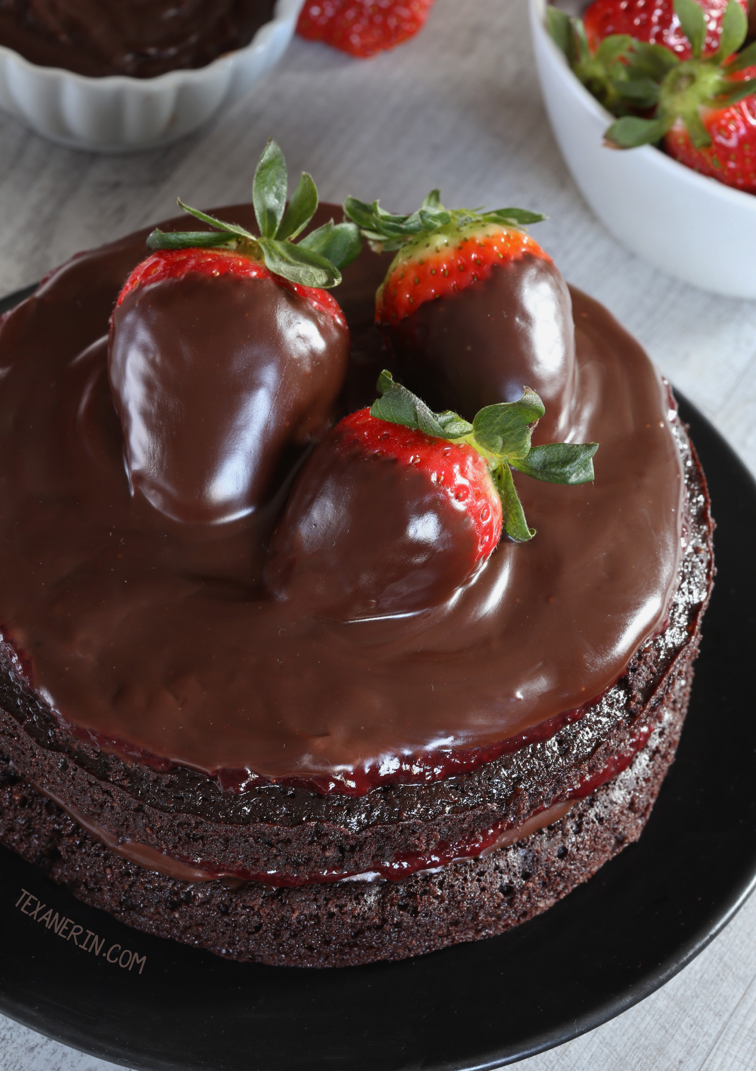 Strawberry Chocolate Cake
 Paleo Chocolate Strawberry Cake Texanerin Baking