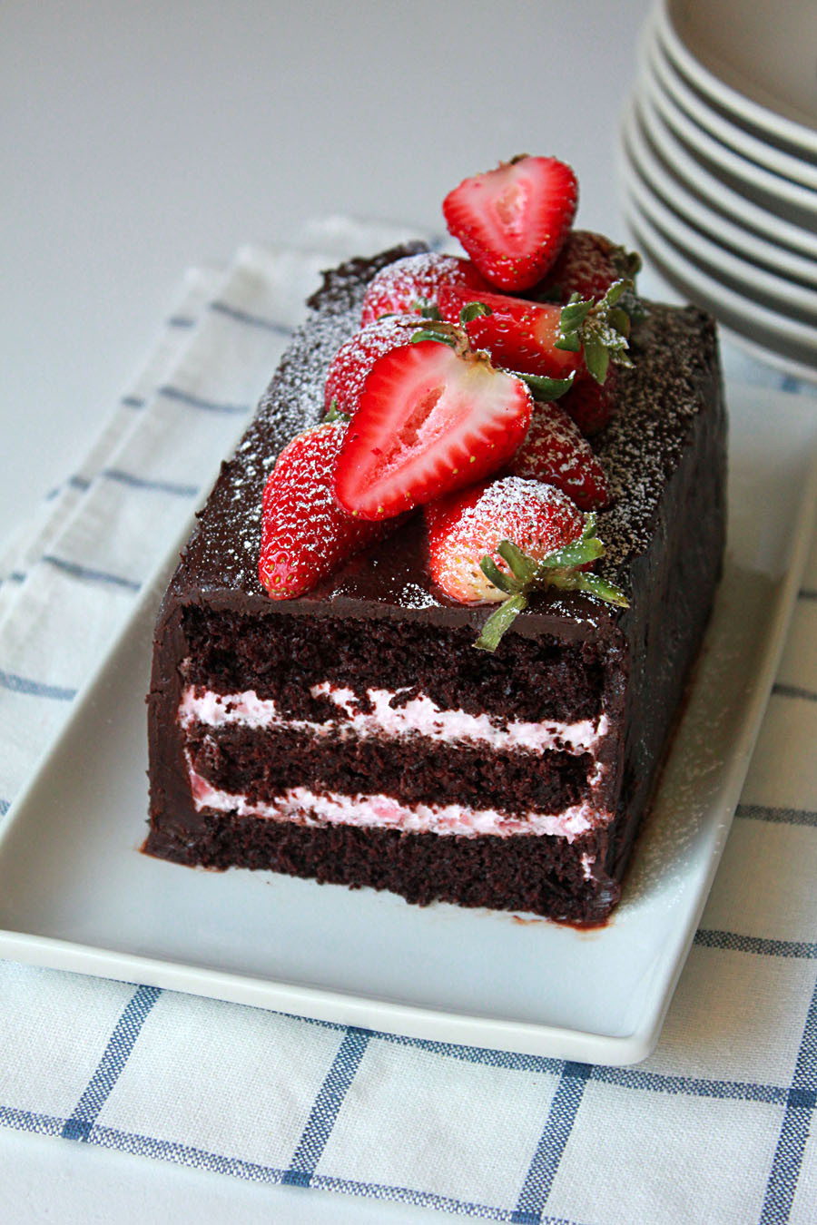 Strawberry Chocolate Cake
 Chocolate and Strawberry Mousse Cake Oh Sweet Day