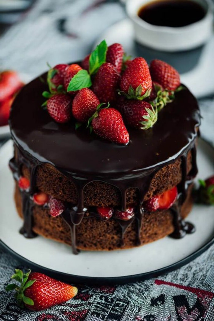 Strawberry Chocolate Cake
 Decorate Cake With Strawberries – 88 Examples Cakes That