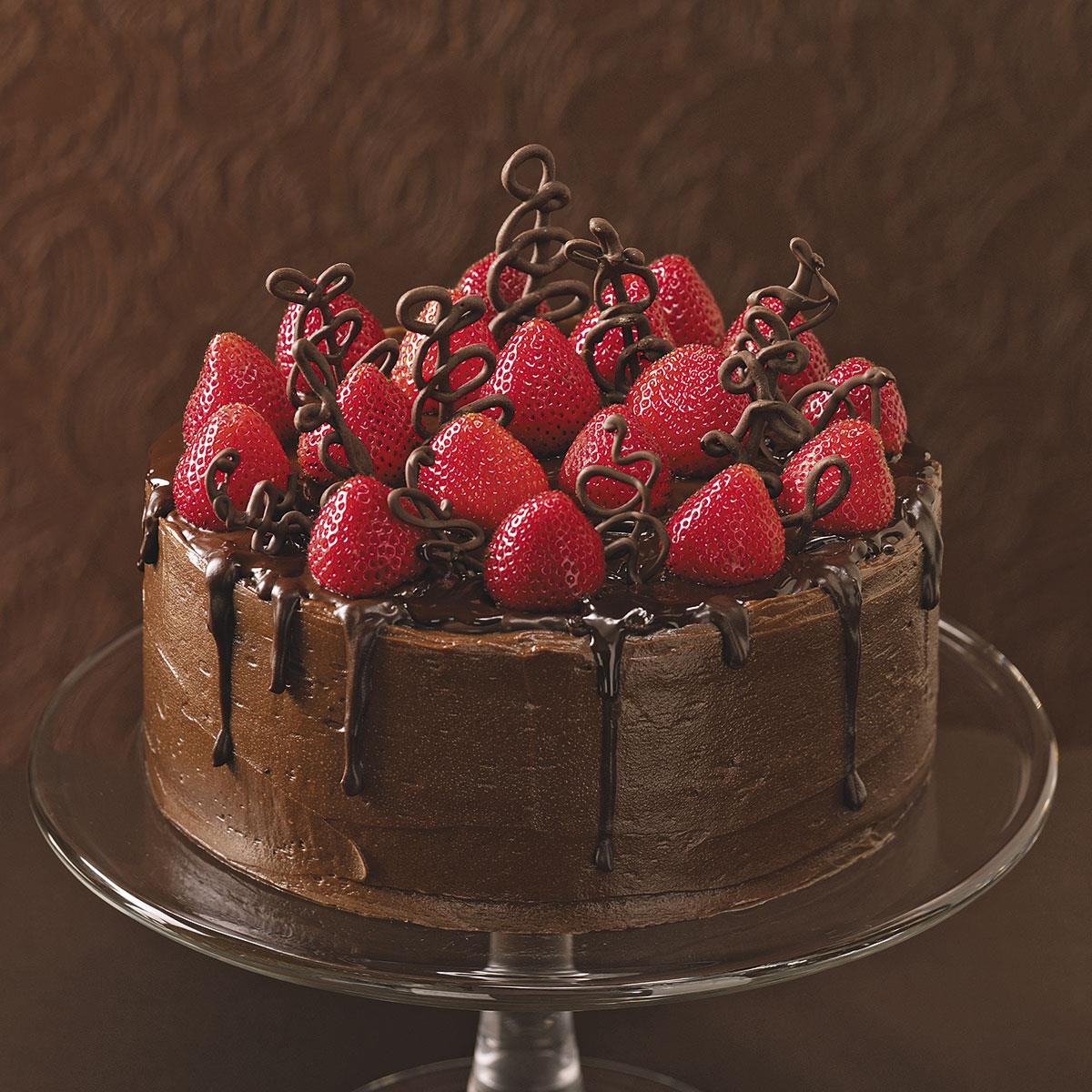 Strawberry Chocolate Cake
 Chocolate Strawberry Celebration Cake Recipe