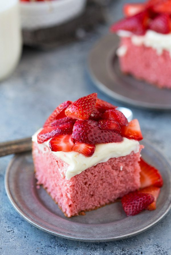 Strawberry Cream Cheese Desserts
 Strawberries and Cream Cake Chelsea s Messy Apron