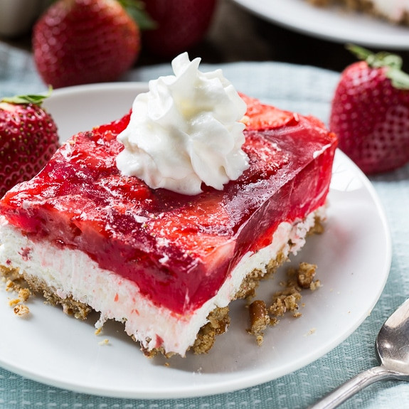 Strawberry Cream Cheese Pretzel Dessert
 Strawberry Pretzel Salad Spicy Southern Kitchen