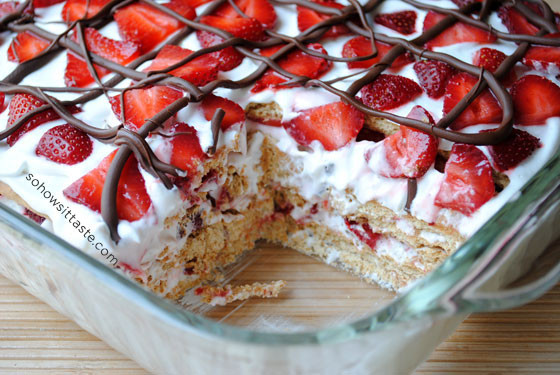 Strawberry Graham Cracker Dessert
 No Bake Strawberry Icebox Cake