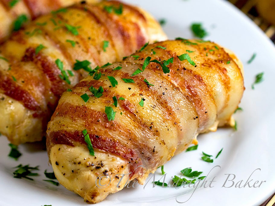Stuffed Chicken Breasts
 Bacon Wrapped Cheese & Mushroom Stuffed Chicken Breasts