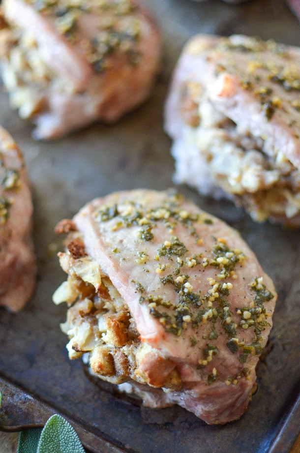 Stuffed Pork Chops In Oven
 Baked Stuffed Pork Chops Simply Whisked Dairy Free