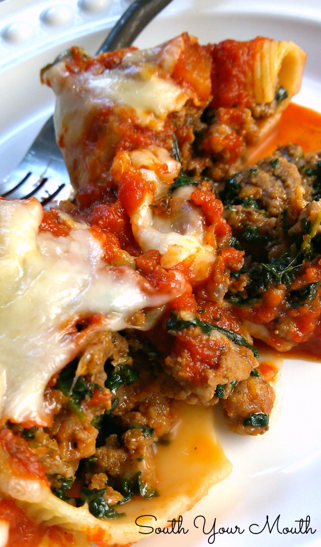 Stuffed Shells With Ground Beef
 South Your Mouth Classic Stuffed Shells