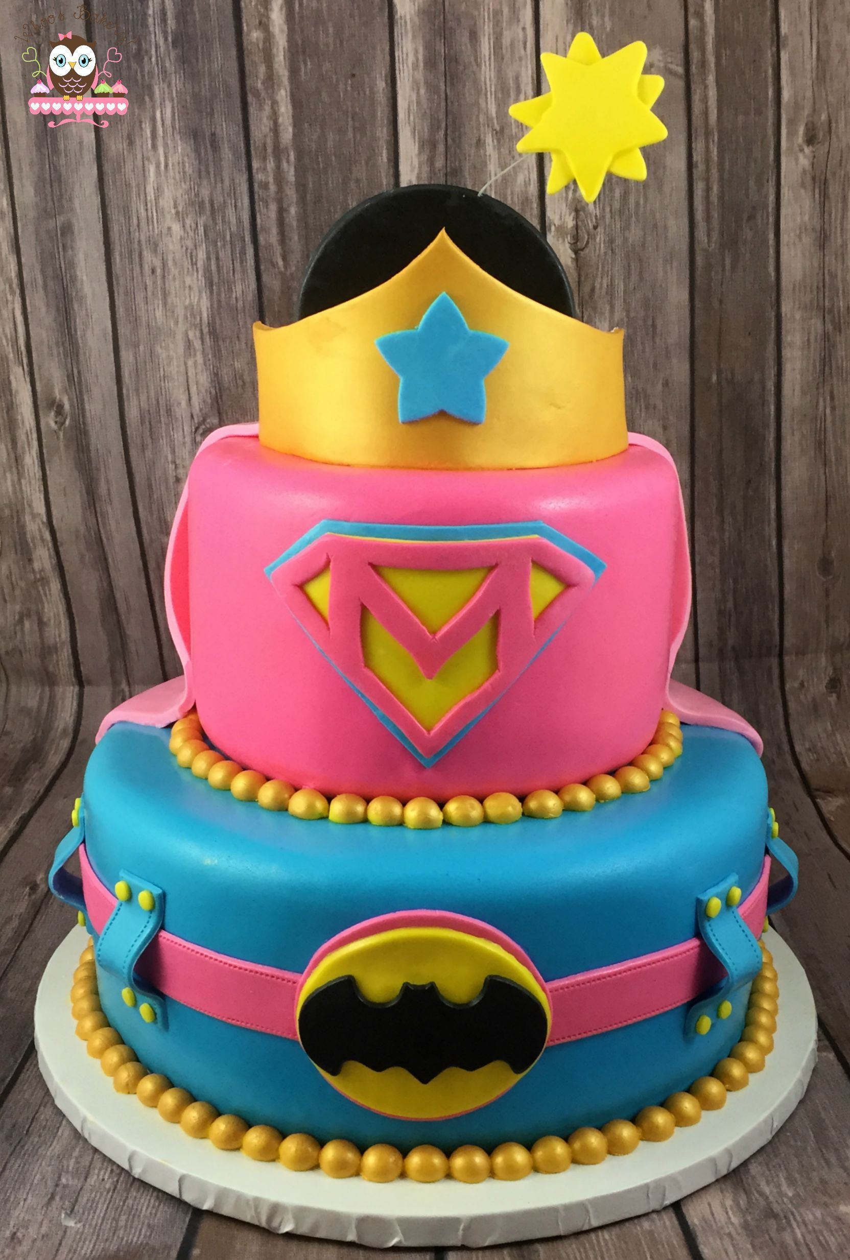 Superhero Birthday Cake
 Superhero cake Girl Superhero Cake Pink superhero