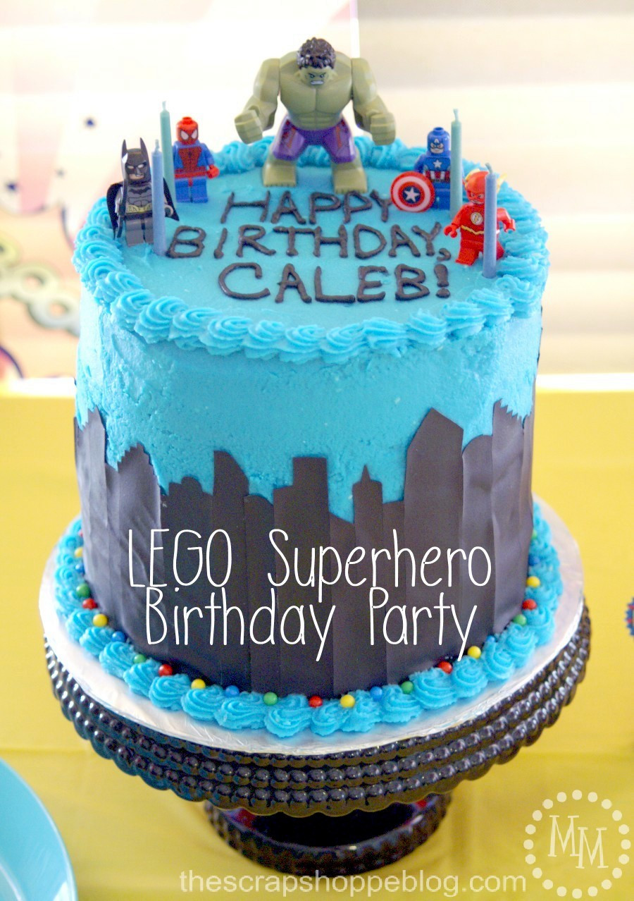 Superhero Birthday Cake
 Lego Superhero Birthday Party The Scrap Shoppe