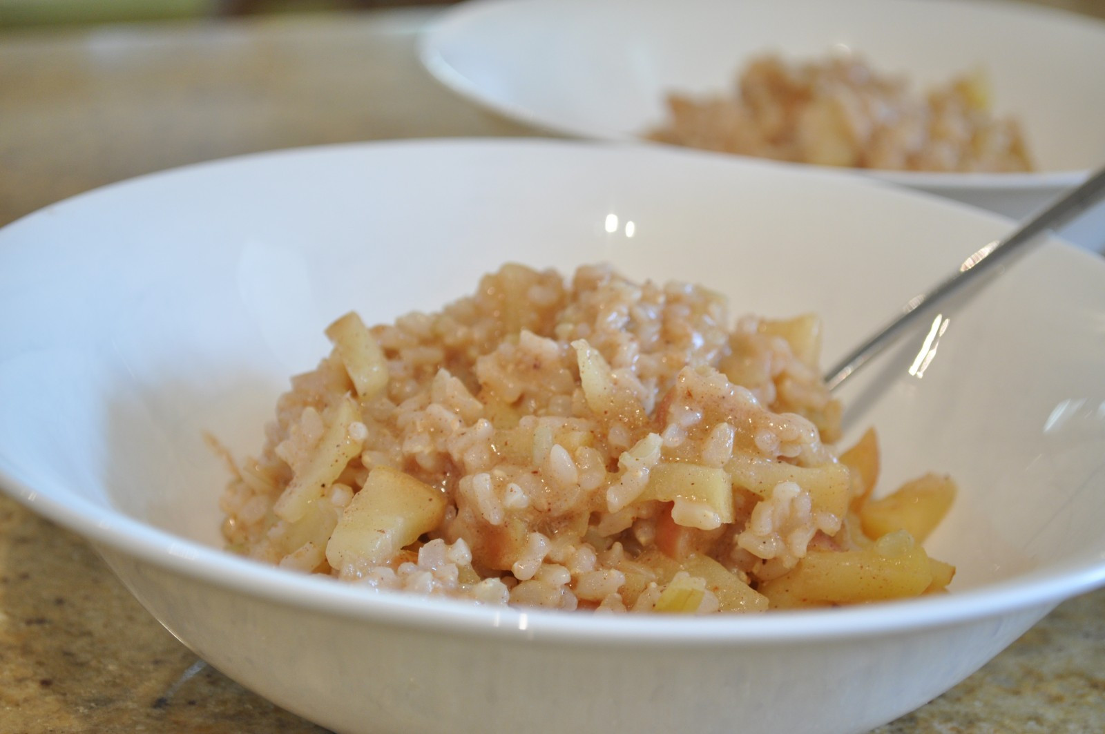 Sweet Brown Rice
 Sweet brown rice with apple for breakfast Claire K Creations