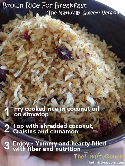 Sweet Brown Rice
 Brown Rice For Breakfast Our Sweet Version Healthy