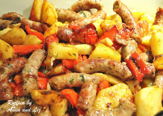 Sweet Italian Sausage Recipes
 Oven Baked Thin Sweet Sausages Red Peppers and Potato