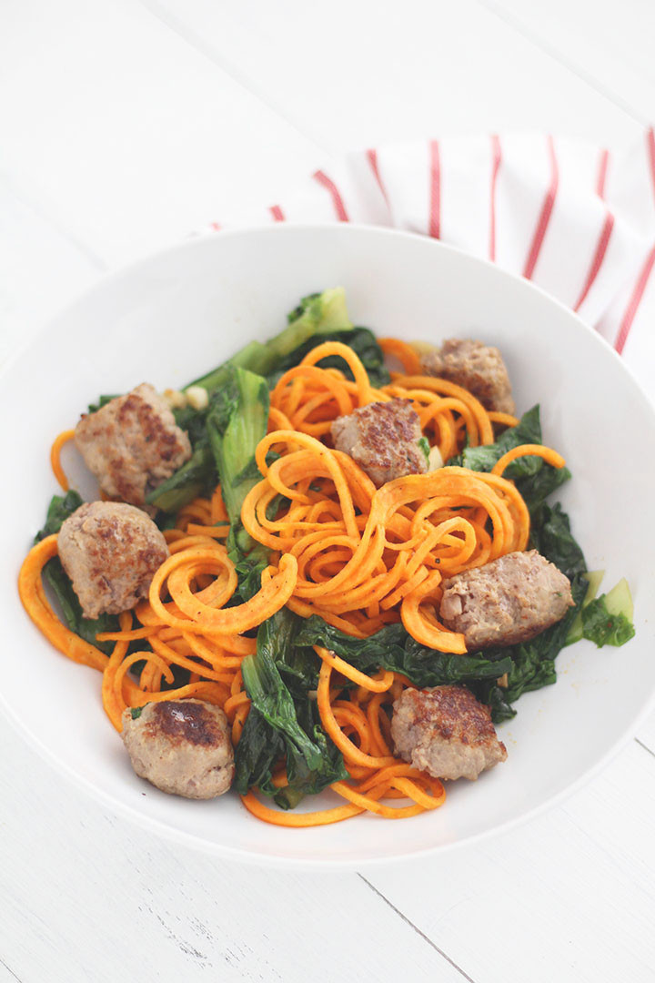 Sweet Italian Sausage Recipes
 Garlic Escarole Sweet Potato Noodles with Sweet Italian